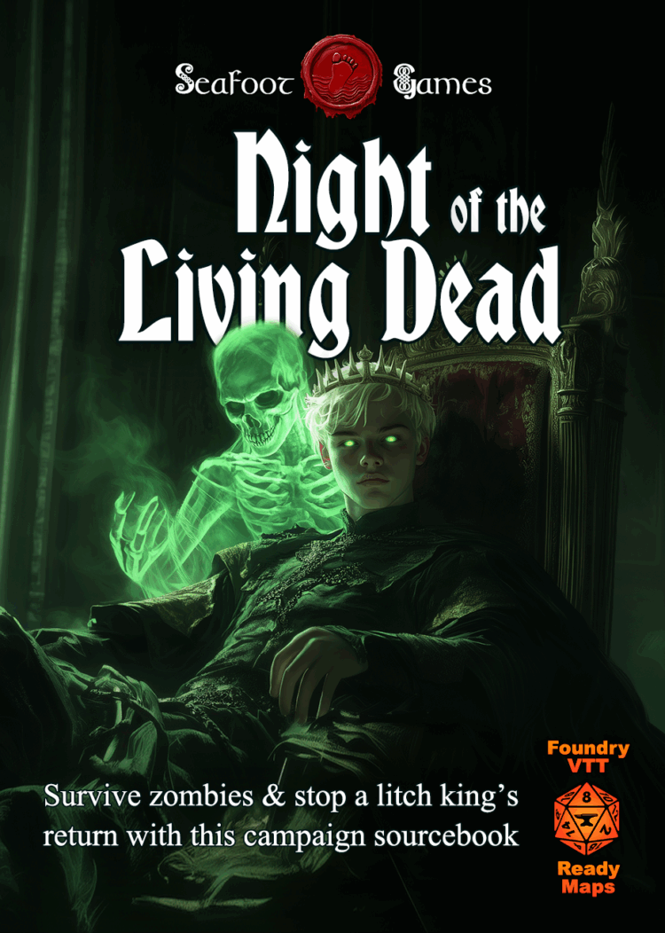 Night of the Living Dead Campaign Sourcebook with Foundry VTT Ready Battlemaps (System Agnostic)