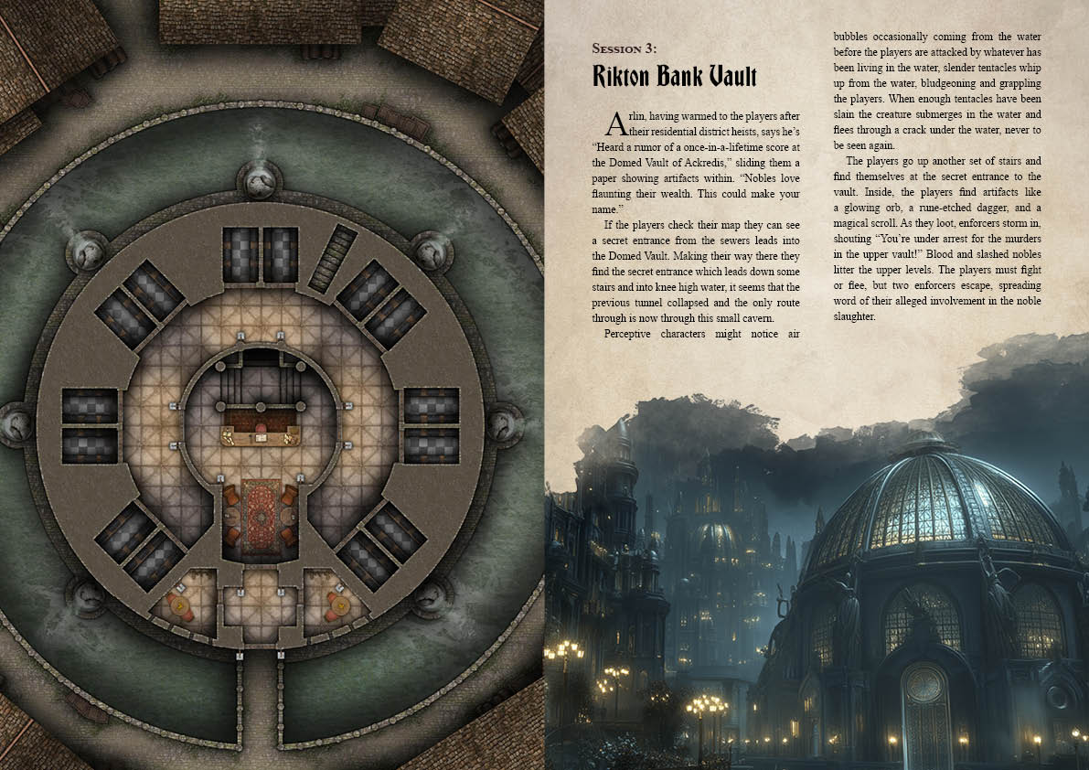Shadows of Rikton Campaign Sourcebook with Foundry VTT Ready Battlemaps (System Agnostic) - Image 9