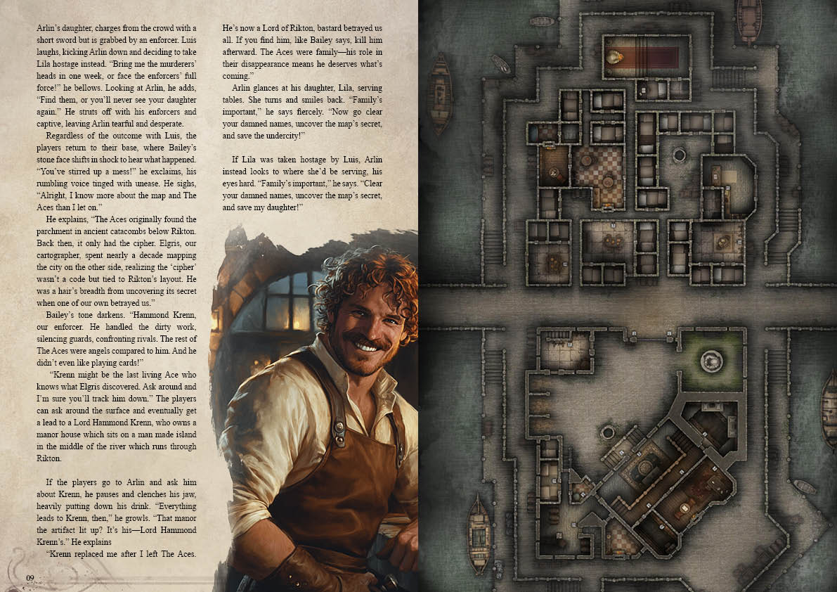 Shadows of Rikton Campaign Sourcebook with Foundry VTT Ready Battlemaps (System Agnostic) - Image 7